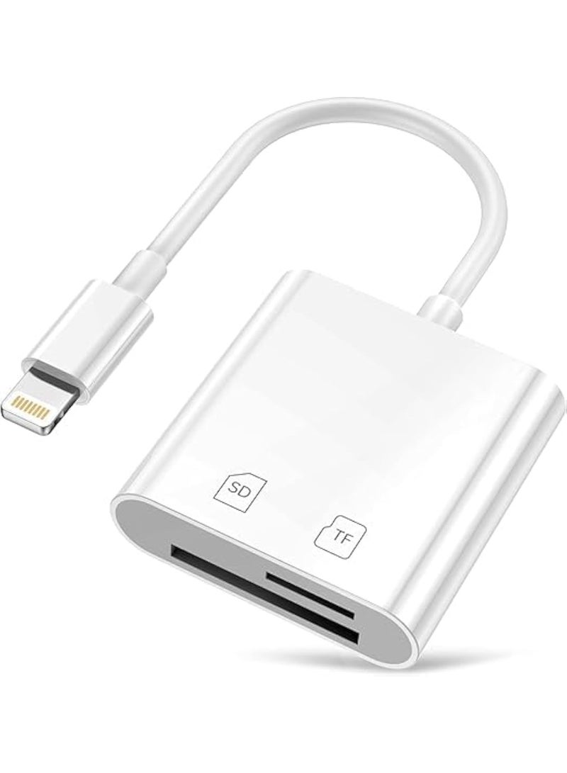 قارئ بطاقات SD وTF للموبايل | محوّل كاميرا Lightning وUSB OTG محمول – جودة موثوقة - Image 1